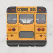 スクールバス会社の名刺 スクエア名刺 (裏面)