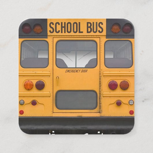 スクールバス会社の名刺 スクエア名刺 (裏面)