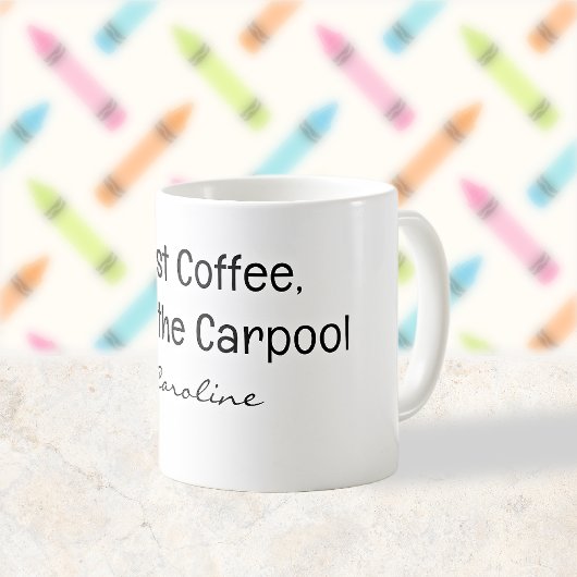 スクールバス同乗ママ コーヒーマグカップ