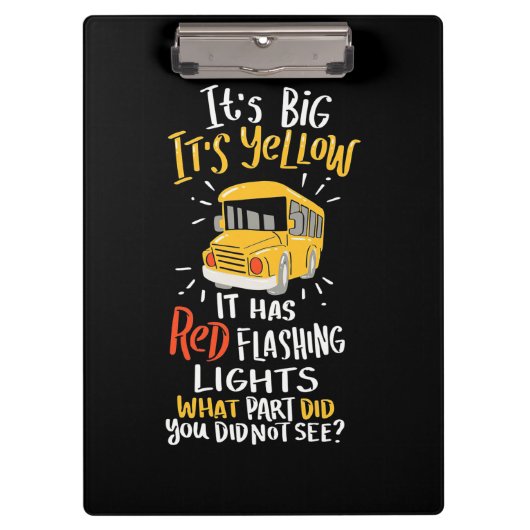 スクールバス大きくて黄色い クリップボード (正面)