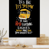 スクールバス大きくて黄色い ポスター (キッチン)