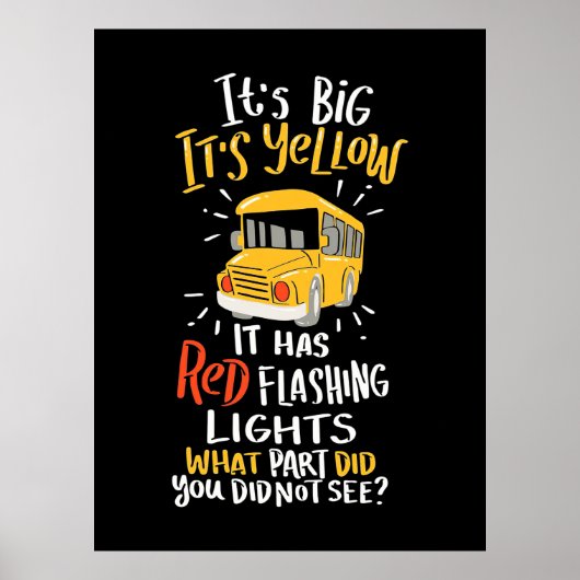 スクールバス大きくて黄色い ポスター (正面)