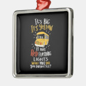 スクールバス大きくて黄色い メタルオーナメント (左)