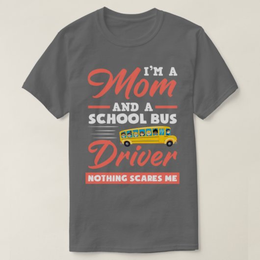 スクールバス学校バスの運転手の母親サンドモア Tシャツ (デザイン正面)