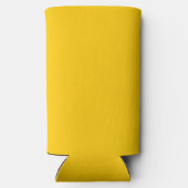 スクールバス安全黄色の秋の秋無地の色 スリム缶クーラー (裏面)