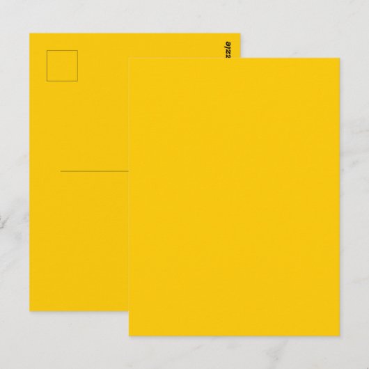 スクールバス安全黄色の秋の秋無地の色 ポストカード (正面/裏面)