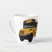 スクールバス漫画イラストレーション カフェラテマグ (左アングル)