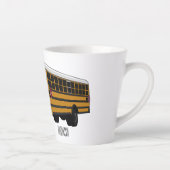 スクールバス漫画イラストレーション カフェラテマグ (右)