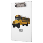 スクールバス漫画イラストレーション クリップボード (左)