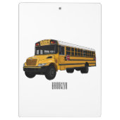 スクールバス漫画イラストレーション クリップボード (裏面)