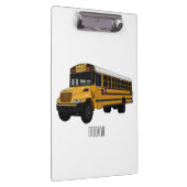 スクールバス漫画イラストレーション クリップボード (右)