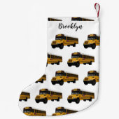 スクールバス漫画イラストレーション スモールクリスマスストッキング (裏面)