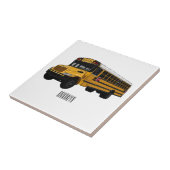 スクールバス漫画イラストレーション タイル (側面)