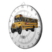 スクールバス漫画イラストレーション ダーツボード (正面右)