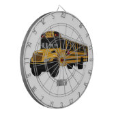 スクールバス漫画イラストレーション ダーツボード (正面左)