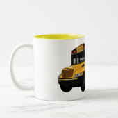 スクールバス漫画イラストレーション ツートーンマグカップ (左)