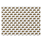 スクールバス漫画イラストレーション テーブルクロス (正面(横))