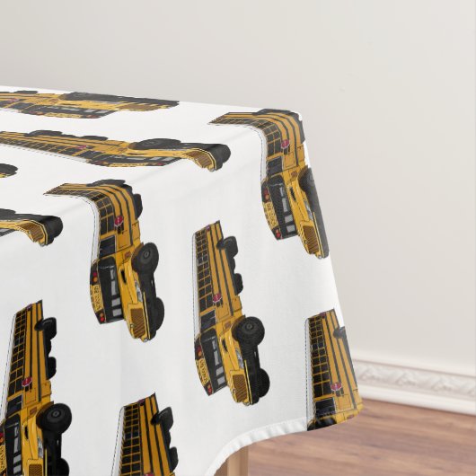 スクールバス漫画イラストレーション テーブルクロス (インサイチュ)