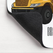 スクールバス漫画イラストレーション マウスパッド (コーナー)