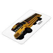 スクールバス漫画イラストレーション マグネット (左側)