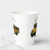 スクールバス漫画イラストレーション 紙コップ (右)