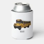スクールバス漫画イラストレーション 缶クーラー (缶裏面)