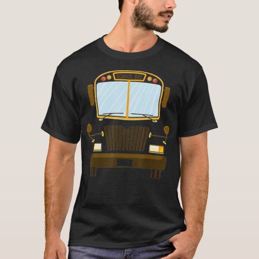 スクールバス簡単シンプルハロウィーンの衣装 Tシャツ (正面)
