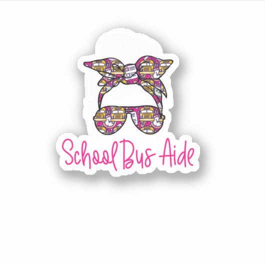 スクールバス補佐官 シール (正面)