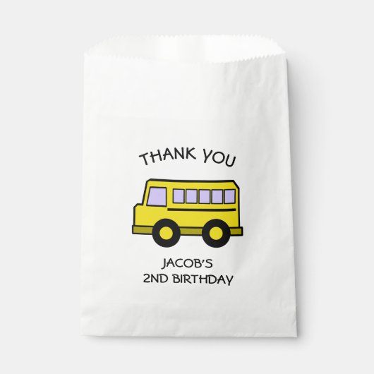 スクールバス誕生日 フェイバーバッグ (正面)