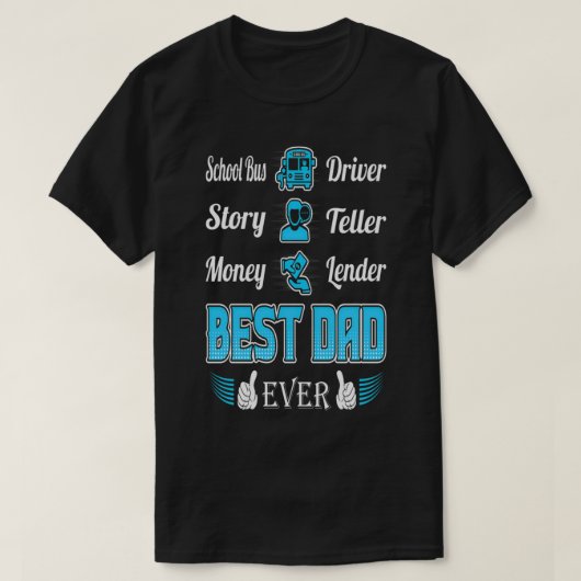 スクールバス運転士事者貸金業パパTS Tシャツ (デザイン正面)