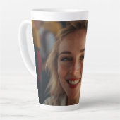 スクールバス運転手の写真をカスタマイズ カフェラテマグ (左アングル)
