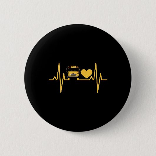 スクールバス運転手の鼓動 缶バッジ (正面)
