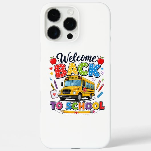 スクールバス運転手のTシャツにようこそ 新学期の始まり Case-Mate iPhoneケース (裏面)