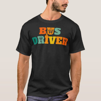 スクールバス運転手モーターリストバスドライバー Tシャツ