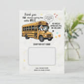 スクールバス運転手感謝ギフトカードホルダー サンキューカード (スタンド正面)