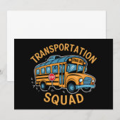 スクールバス運転手輸送隊 招待状 (正面/裏面)