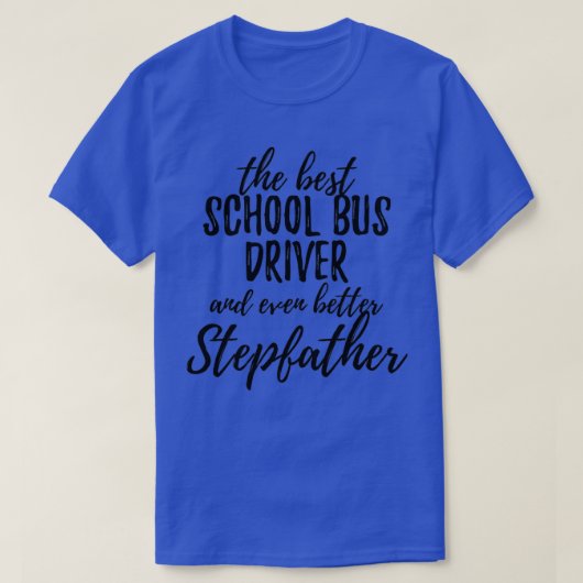 スクールバス運転手S向けおもしろい義父ギフトアイディア Tシャツ (デザイン正面)