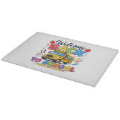 スクールバス運転手Tシャツ　初登校 カッティングボード (角)