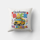 スクールバス運転手Tシャツ 初登校 クッション (裏面)