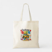 スクールバス運転手Tシャツ　初登校 トートバッグ (裏面)