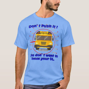 スクールバス運転速度計ゲージ道路安全ch tシャツ