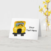 スクールバス2 (カスタマイズ可能な) カード (黄色い花)