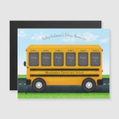 スクールバス6フォトフレームカスタムキッドの思い出 マグネット招待状 (正面/裏面)