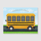 スクールバス6フォトフレームカスタムキッドの思い出 マグネット招待状 (正面)