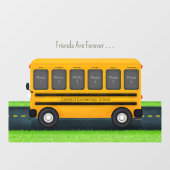 スクールバス6フォトフレームカスタム最高の友人 ウィンドウサイン (シート)