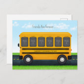 スクールバス6フォトフレームカスタム最高の友人 ポストカード (正面/裏面)