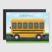 スクールバス6フォトフレームカスタム最高の友人 マグネット招待状 (正面/裏面)