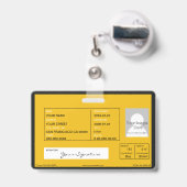 スクールバス バッジ (伸縮クリップ付きの裏面)