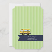 スクールバス ベイビーシャワー 招待状 (裏面)