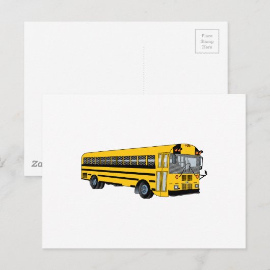 スクールバス ポストカード (正面/裏面)